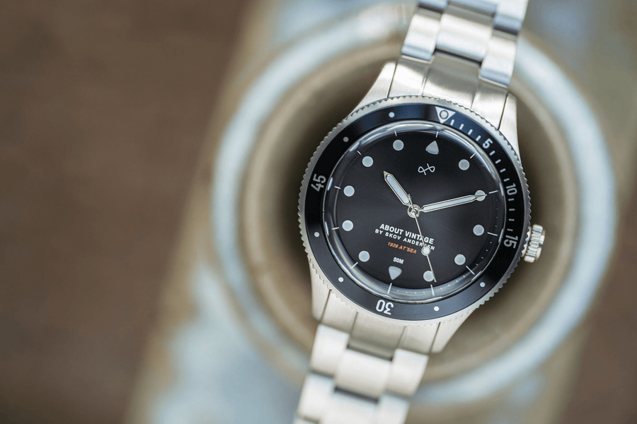 1926 At'sea, Steel / Black – 36mm | 日本までの配送無料