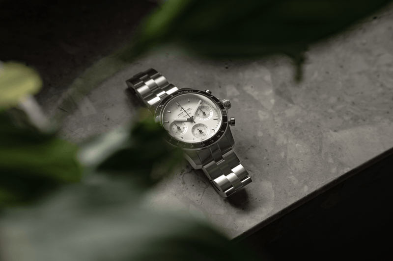 1960 Racing Chronograph, Steel / Off White