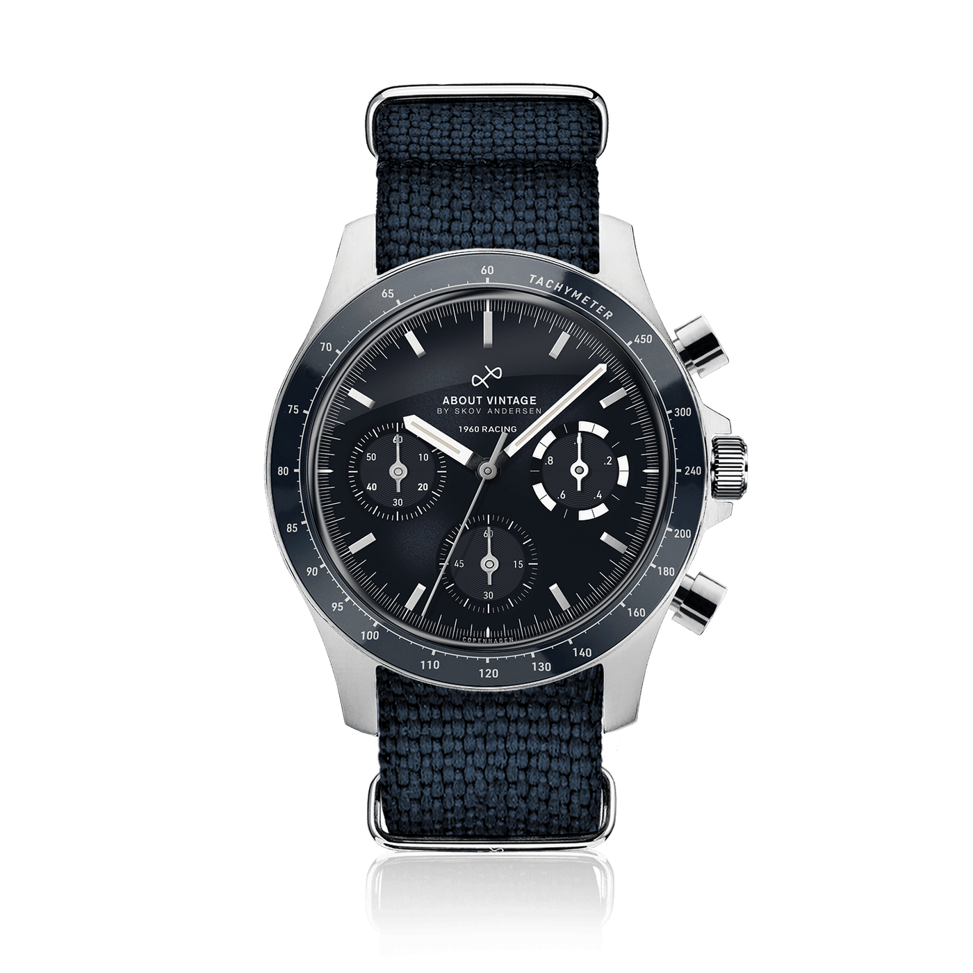 1960 Racing Chronograph, Steel / Midnight Blue | 日本までの配送無料