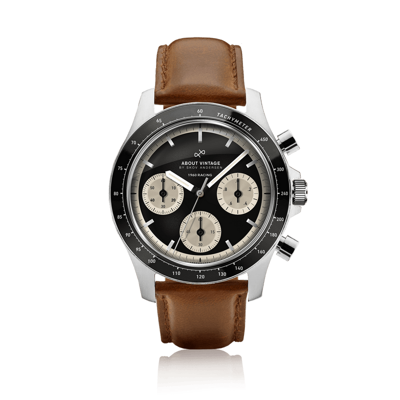 1960 Racing Chronograph, Steel / Black & Off White