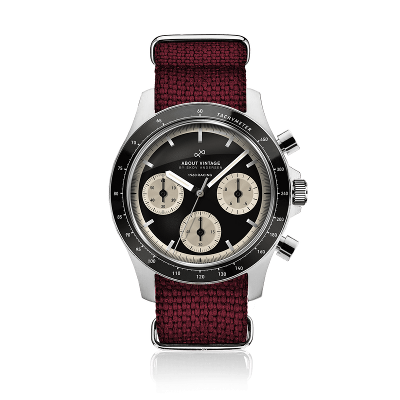 1960 Racing Chronograph, Steel / Black & Off White