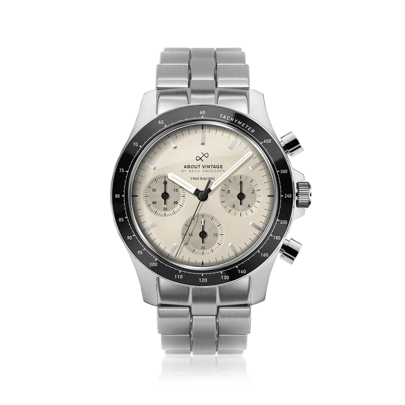 1960 Racing Chronograph, Steel / Off White