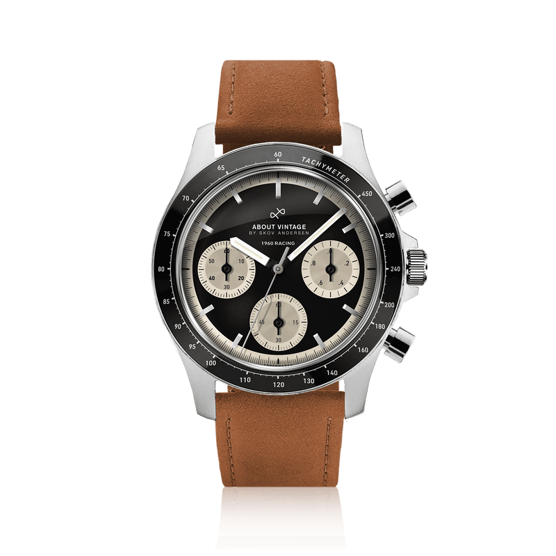 1960 Racing Chronograph, Steel / Black & Off White