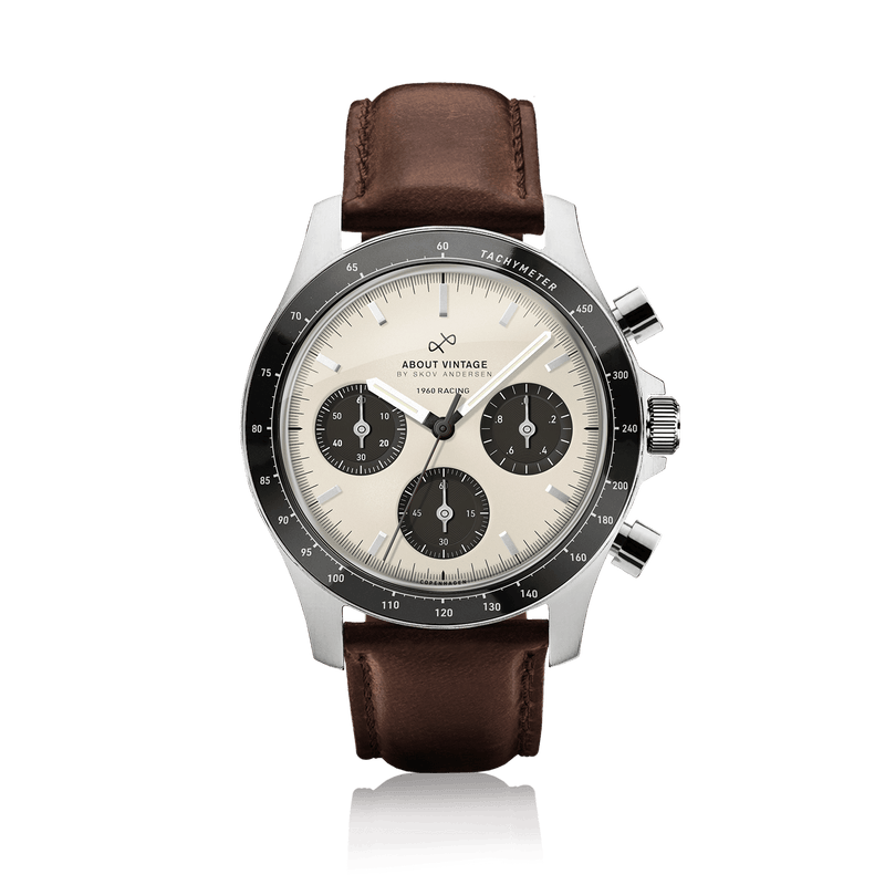 1960 Racing Chronograph, Steel / Off White & Black