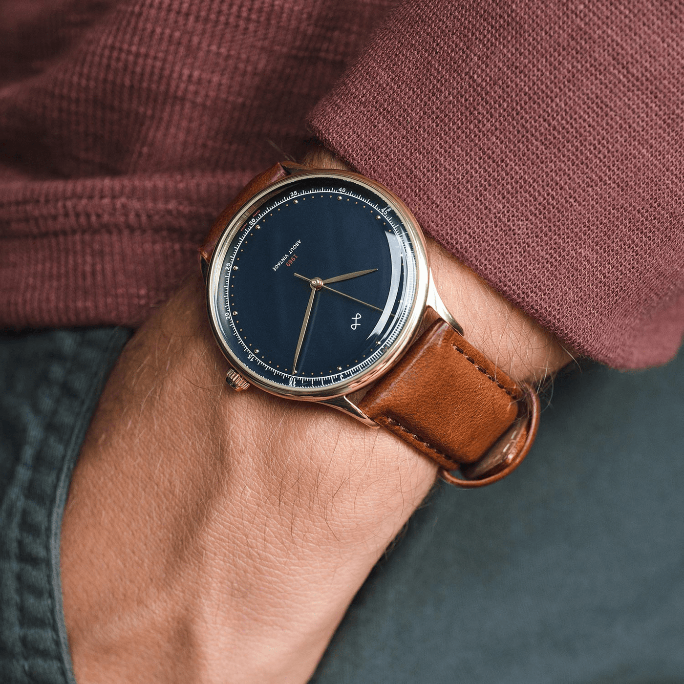 1969 Vintage, Gold / Midnight Blue - Special Edition – 39mm | 日本までの配送無料