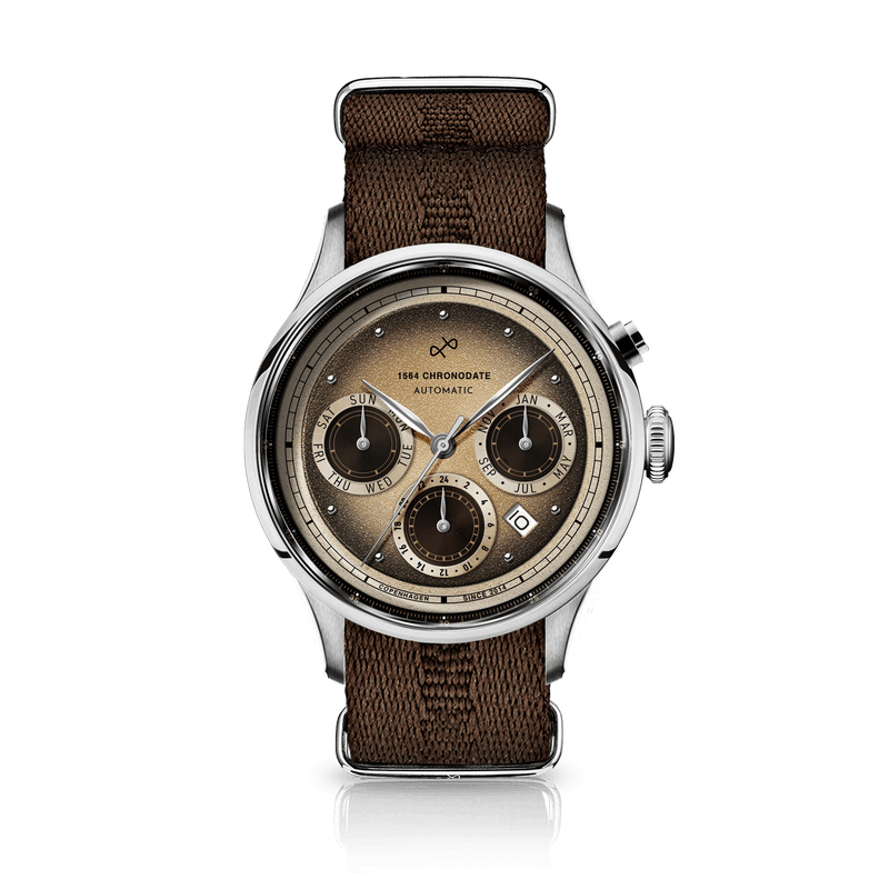 1564 Chronodate Automatic, Steel / Espresso Martini