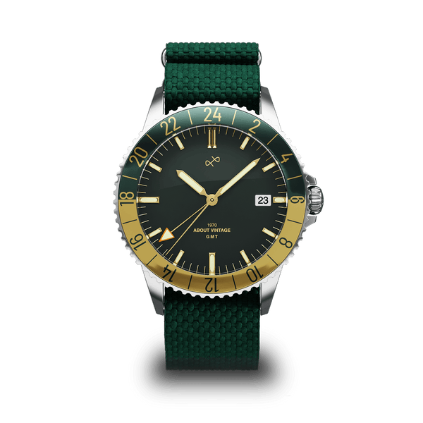 1970 Haagen GMT Automatic, Steel / Green  - Swiss Made