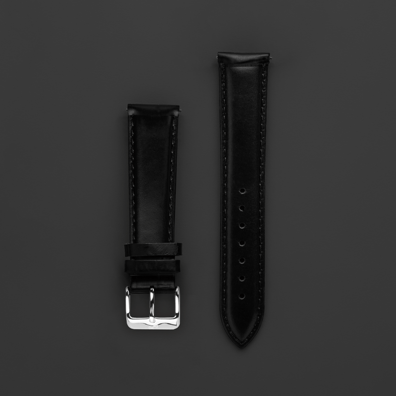 Pin Buckle - Black Leather